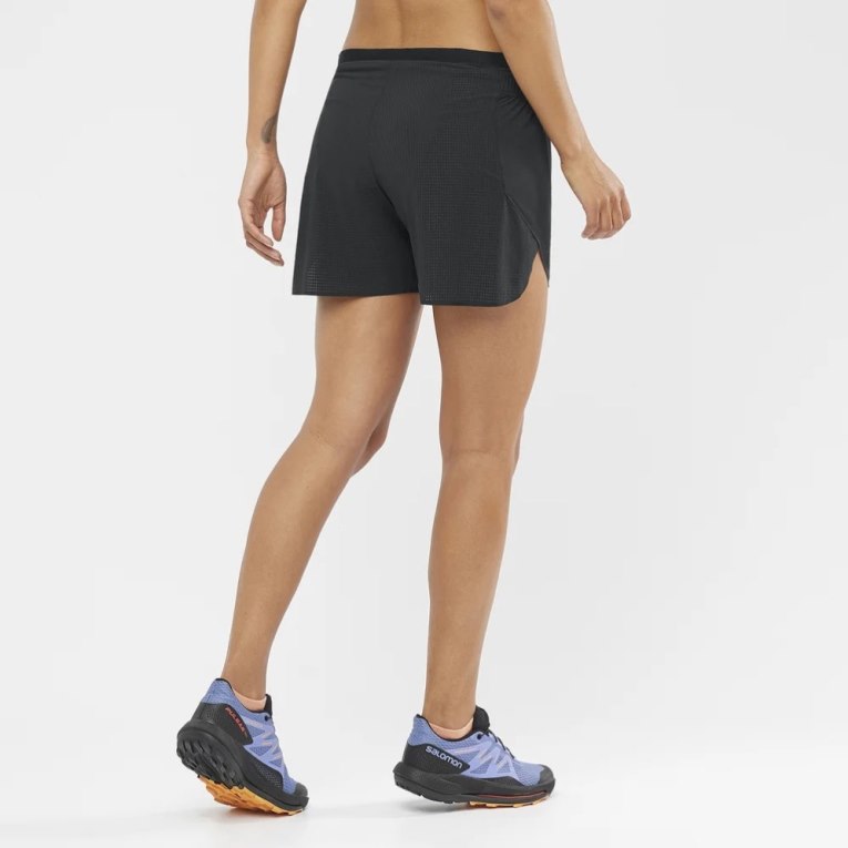 Black Salomon Sense Aero 5'' Women's Running Shorts | IE JB3149